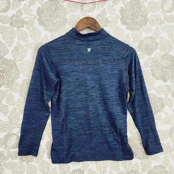 Kuhl Mock neck pullover Sweatshirt Youth's Girl Size M Blue 544 - Picture 2 of 8